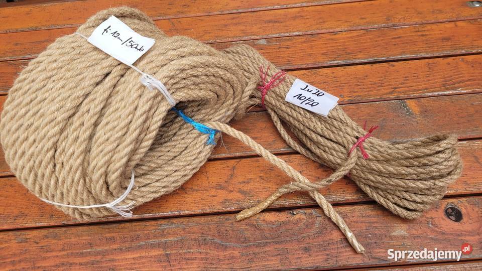 Naturalna LINA JUTOWA 10MM100m sznurek jutowy Pozostałe Rzeszotary