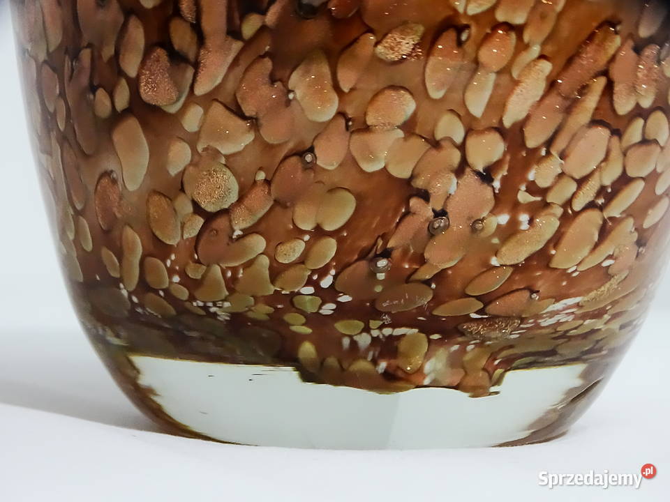 Wazon dekoracyjny szklany efekt marmuru wzór Biłgoraj sprzedam