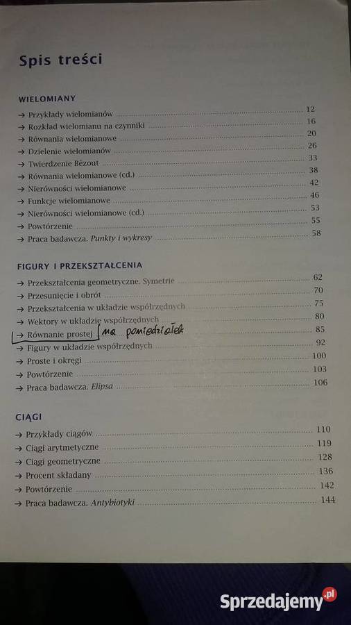 matematyka 2 liceum używane podręczniki szkolne Warszawa sprzedam