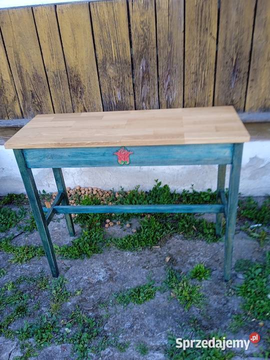 Konsola dębowa rustykalna vintage Dom i Ogród Żabno sprzedam