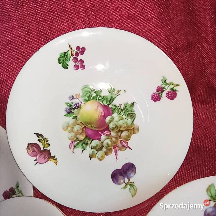6 talerzyków z owocami Winterling Bavaria Gdańsk