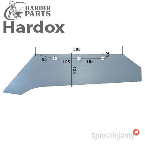 Lemiesz 300ha HARDOX 400201L części do pługa Suwałki