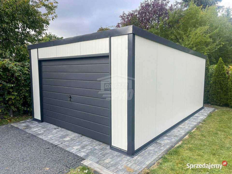 Garaż płyta warstwowa 4x55m brama uchylna okno 22m2 Łódź