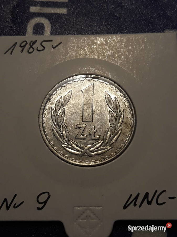 1 złoty 1985 r 9 około mennicze Konin