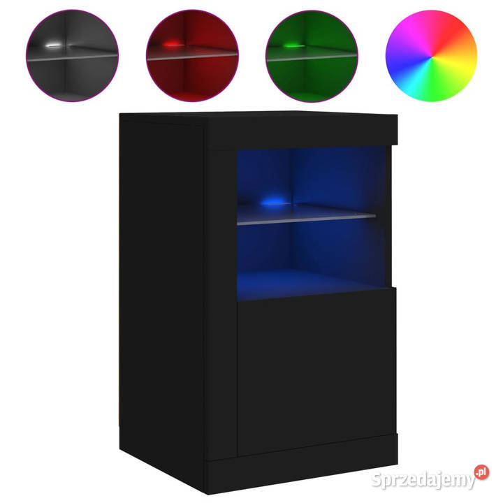 Szafka z oświetleniem LED czarna 41x37x67 Warszawa