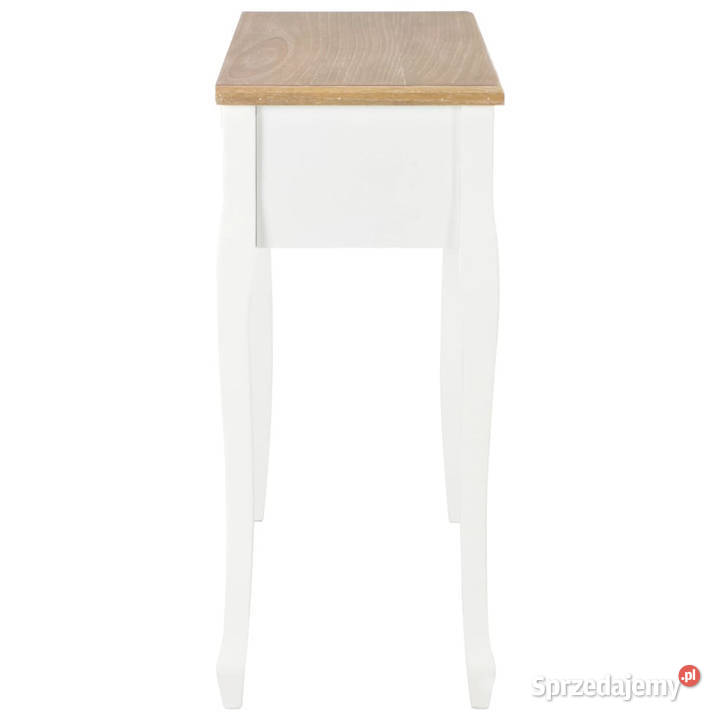Stolik konsolowy z 3 szufladami biały WM280044