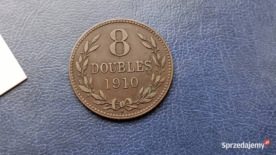 Stare monety 8 doubles 1910 Guernsey podkarpackie Lesko
