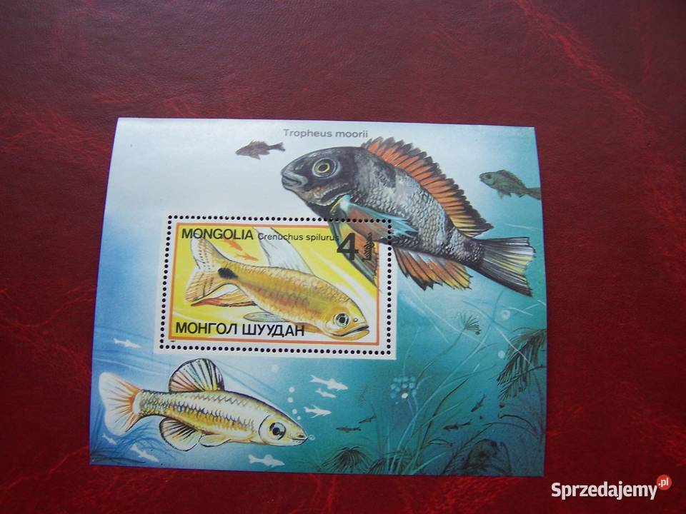 Mongolia 1987 MNH Mi 183642 Fauna Ryby Tychy