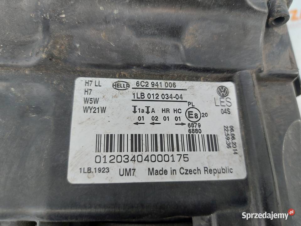 VW POLO V 6C LIFT lampa prawa przód ANGLIK świętokrzyskie Kielce
