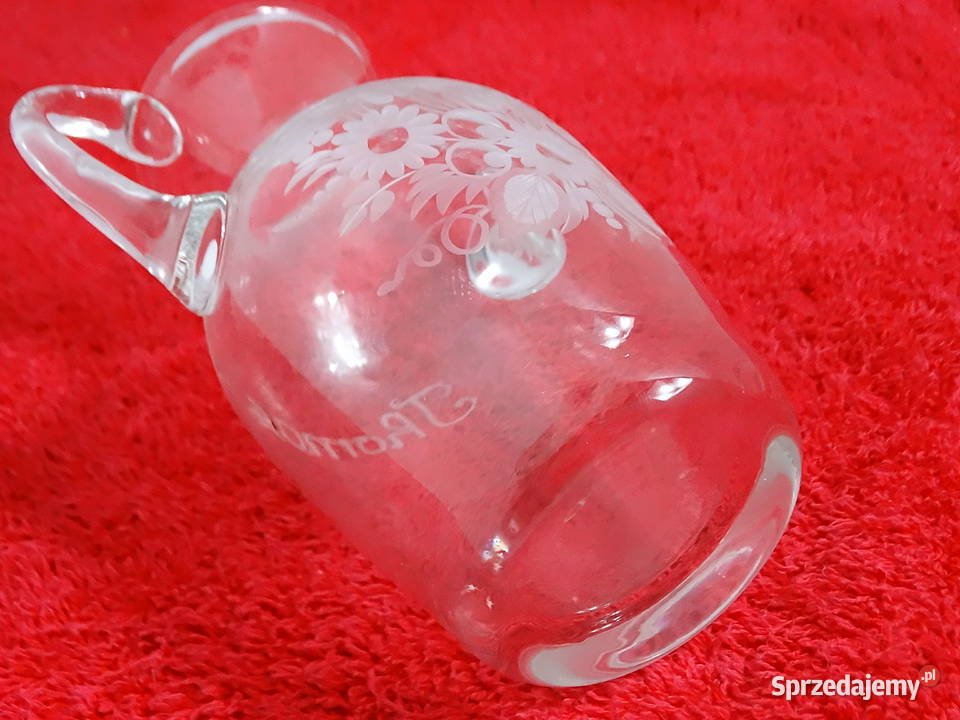 Elegancki Szklany Wazonik Amfora z Grawerem lubelskie Biłgoraj