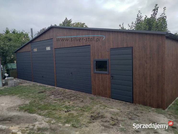 Garaż blaszany 12x6m 11x6 Silverstal Garaże RAL Nysa