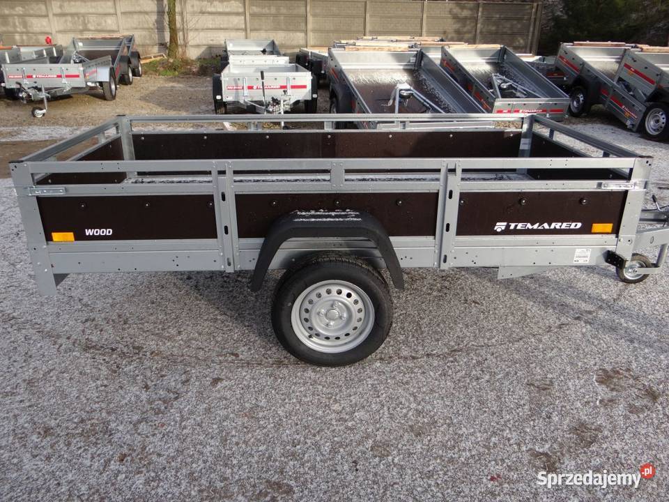 Przyczepka Samochodowa Tema WOOD 26122 tandem burtowe Pińczów
