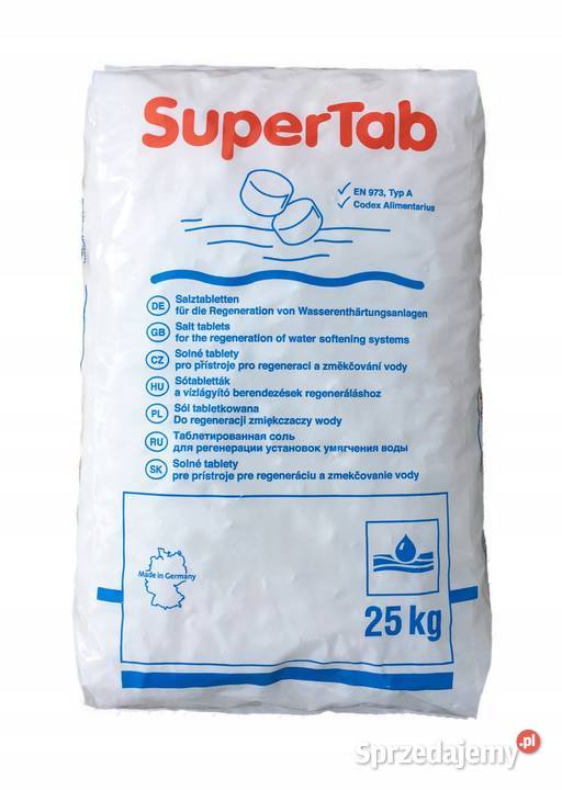 SÓL W TABLETKACH SUPERTAB do zmiękczaczy 250 Damasławek