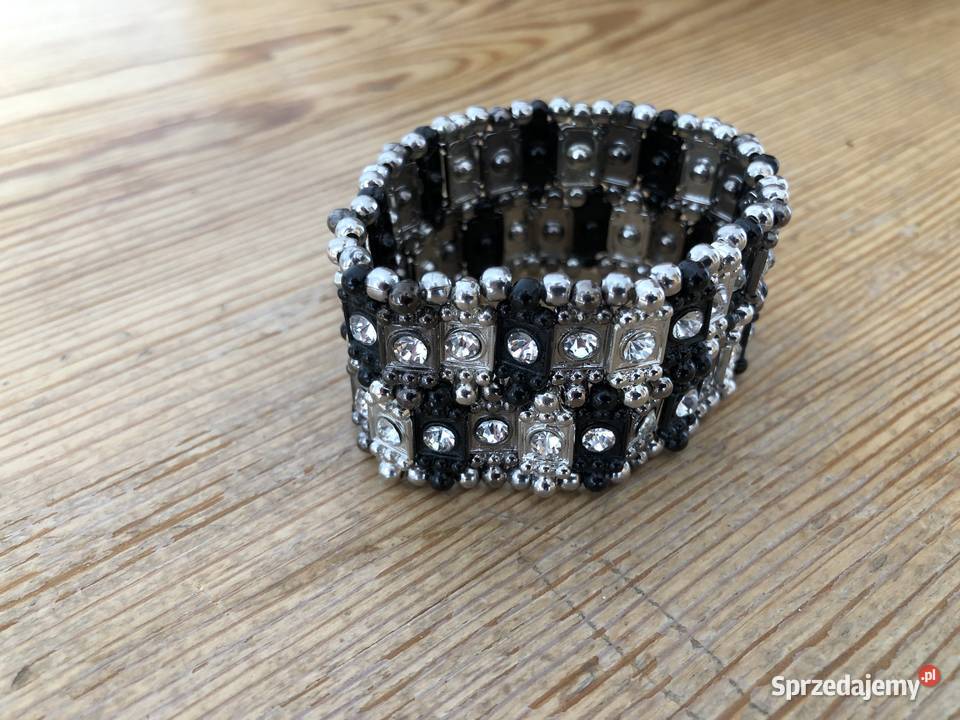 Bransoletka z cyrkonii i koralików srebrnych i pomorskie Gdańsk