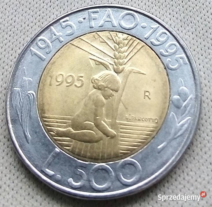 SAN MARINO 500 LIRÓW 1995 r FAOBIMETAL Legionowo