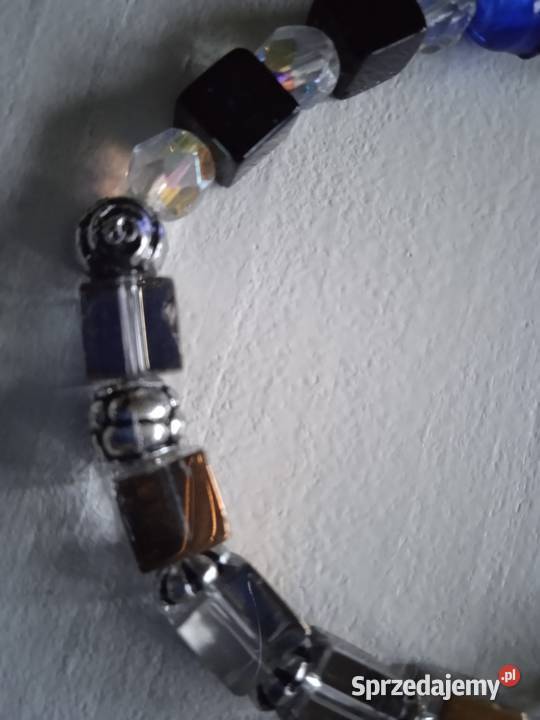 BRANSOLETKA Z KRYSZTAŁOWYCH KORALIKÓW Piła