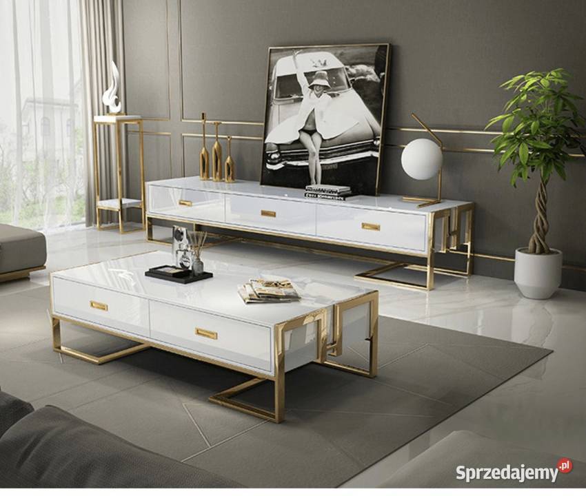 Nowoczesne ławy do salonu stolik kawowy biały Stoły, krzesła, biurka Nowy Sącz
