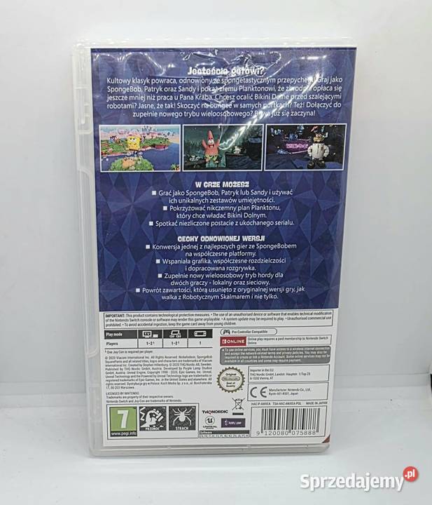 Gra SpongeBob Kanciastoporty Battle for Bikini Elbląg sprzedam