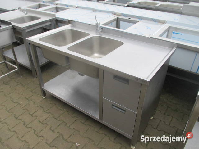 Zlew Gastronomiczny 2 Komorowy z 2 Szufladami i Ostrów Wielkopolski sprzedam