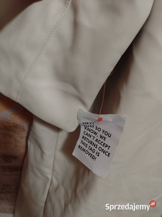 36S ASOS Długi płaszcz skórzany z Londynu NOWY Kurtki i płaszcze małopolskie Kraków sprzedam