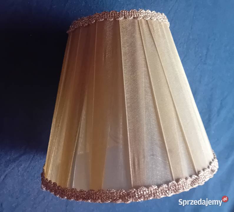 Abażur do lampki nocnej kolor złoty PRL wielkopolskie Koźminek