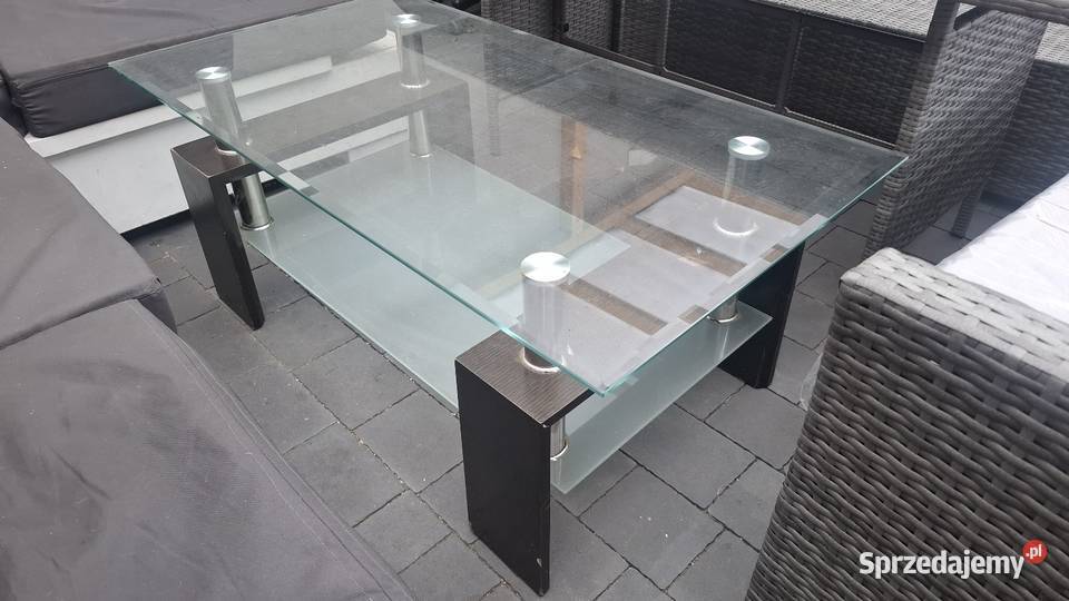 Stolik kawowy ze szklaną szybą Strzelce Opolskie