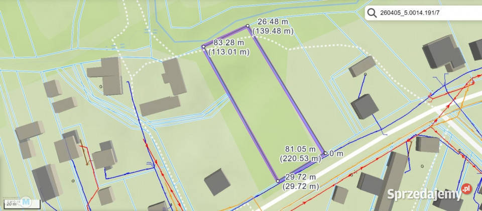 Ogłoszenie działka Smyków 2311 metrów prąd