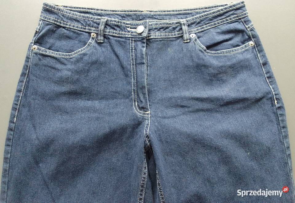 Spodnie damskie jeansowe 44 z elastanem w pasie niebieski zachodniopomorskie Rewal