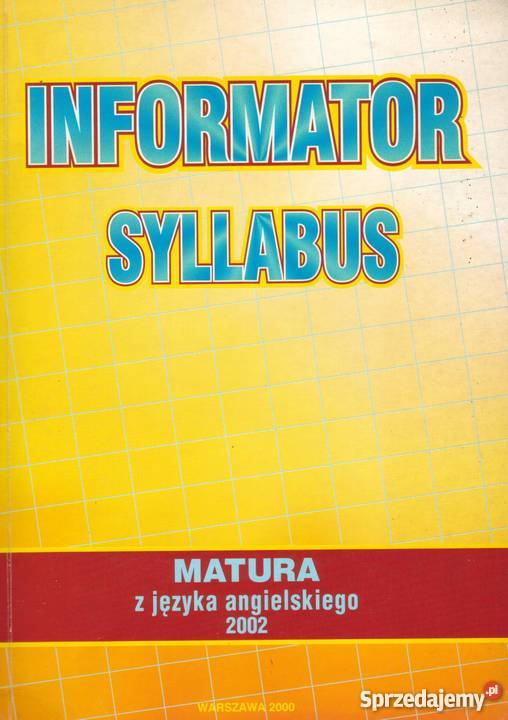 Matura z angielskiego Informator Sylabus