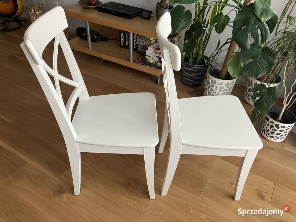 IKEA INGOLF 2 krzesła drewniane w kolorze BIAŁYM Krzesła Warszawa sprzedam