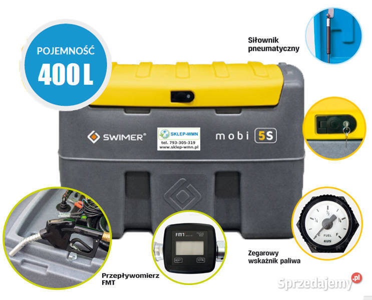 Zbiornik mobilny na olej napędowy 400L Mobi 5S Wrocław
