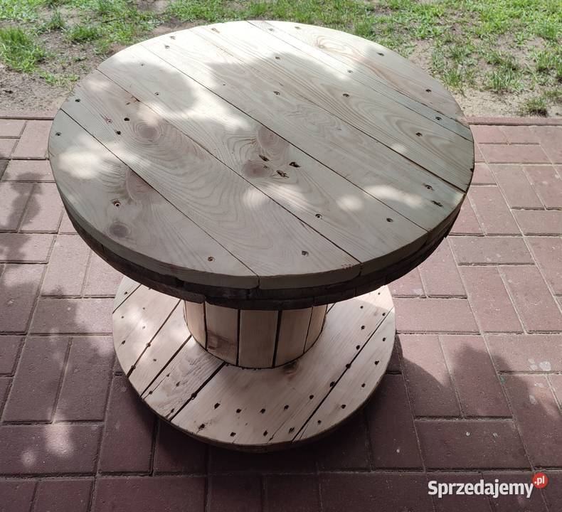 Stolik ze szpuli drewnianej Szczecin