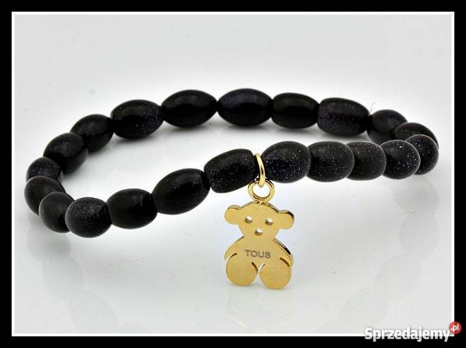 Czarna Bransoletka TOUS Kulki Nowość Okazja pozłacane sprzedam