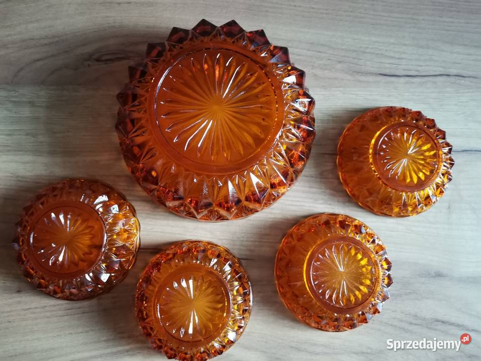 Stare przedwojenne szkło Art Deco misa miseczki Porcelana i szkło