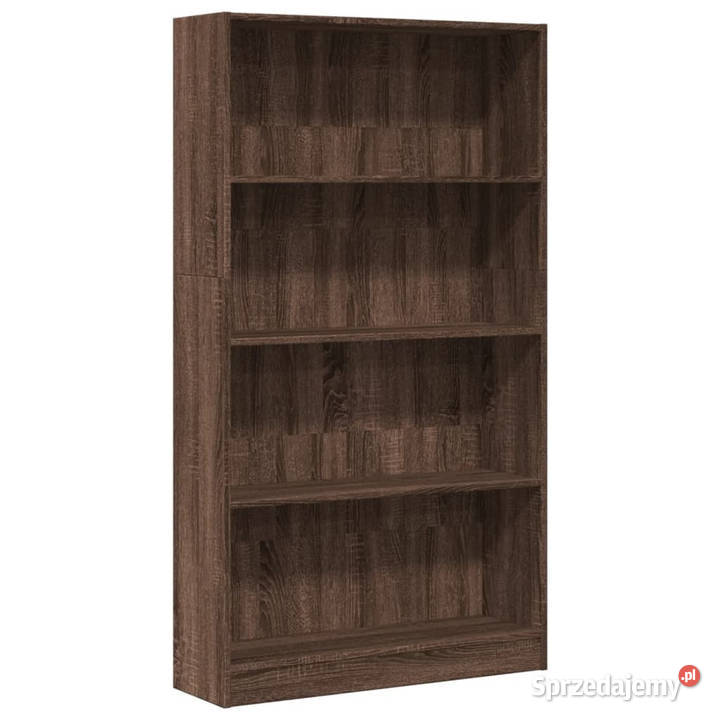 Regał brązowy dąb 80x24x143 materiał Warszawa