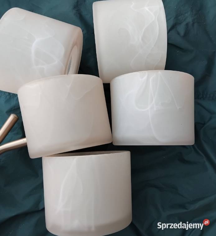 Lampa żyrandol na 5 żarówek złoty kształt wielkopolskie Wolsztyn