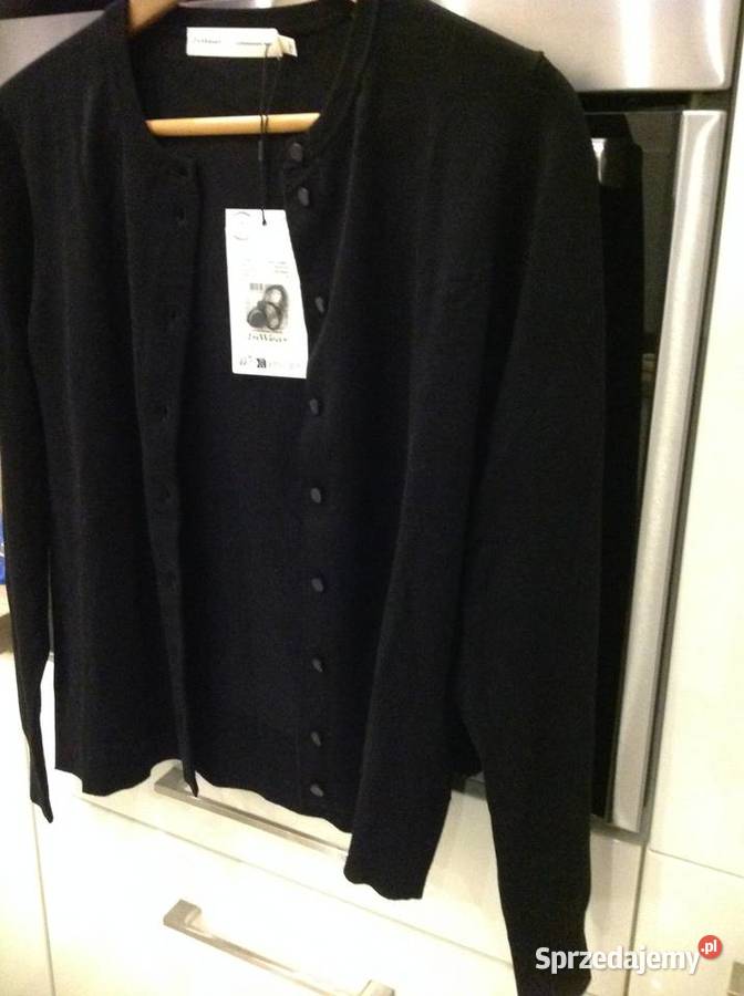 Sweter Czarny Damski Rozpinany IN WEAR S NOWY Nowa Sól