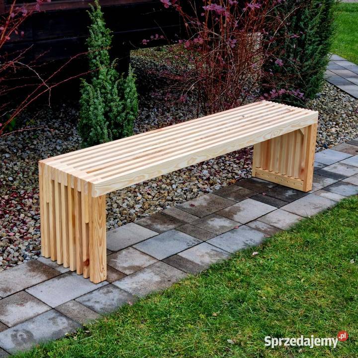 Ławka lamelowa drewniana ławka ogrodowa Kalety