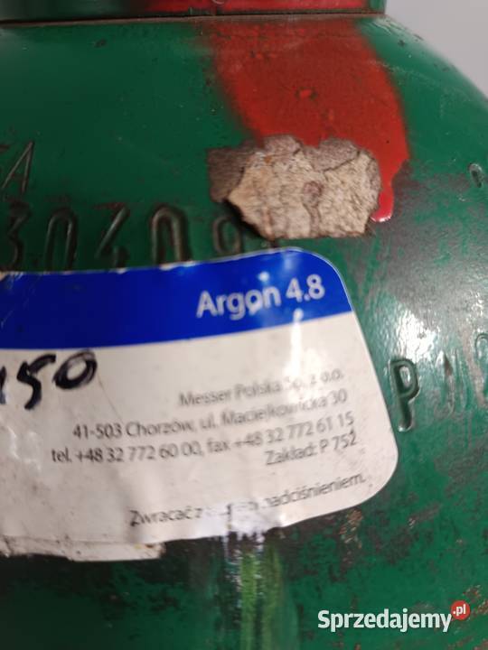 Butla gazowa co 2 Argon 4045L Pozostałe łódzkie Libiszów