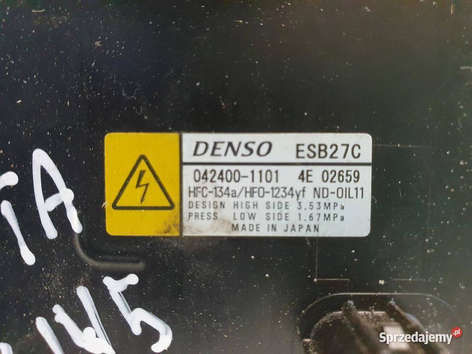 SPRĘŻARKA KLIMATYZACJI Toyota RAV4 V kompresor Kompresory klimatyzacji lubelskie Chełm