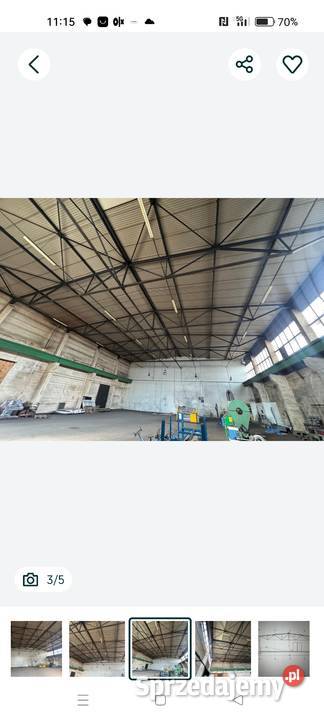 Hala magazynowa stalowa 20x50mb h7mb Kraków sprzedam