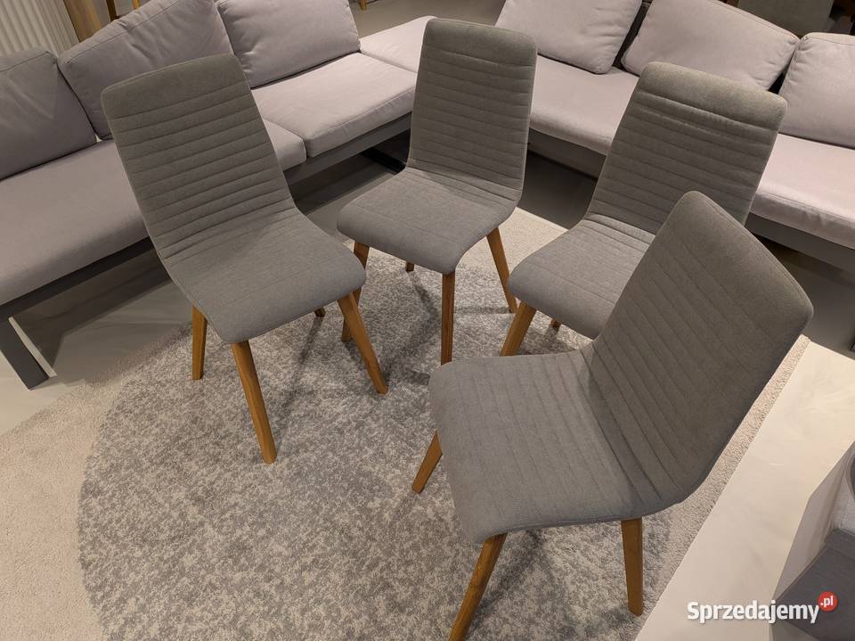 4 krzesła do jadalni jasnoszare Arosa Lara Łódź