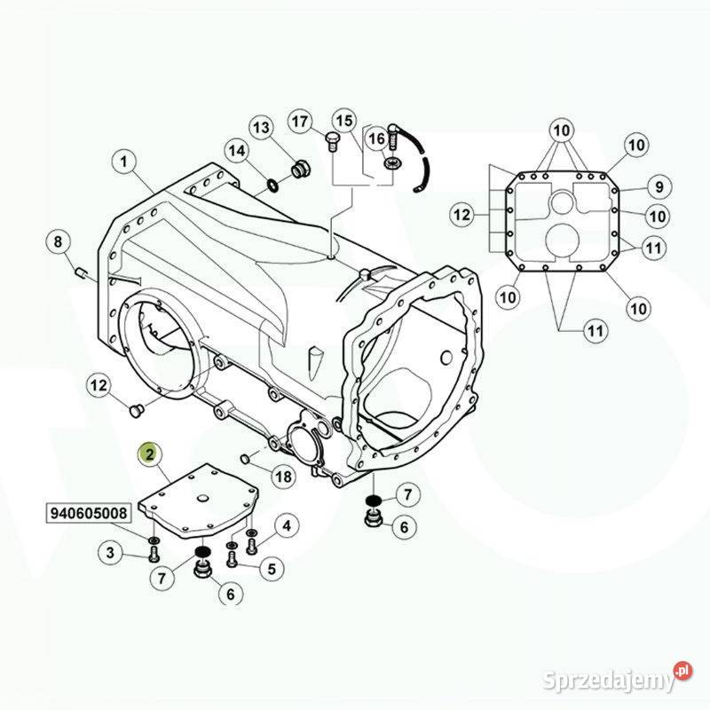 Pokrywa 1610870 skrzyni biegów CLAAS ARES 836 Wilkowo sprzedam