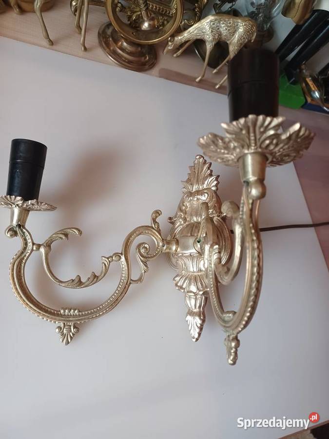 Kinkiet mosiężny Mosiądz Kolekcja Poznań