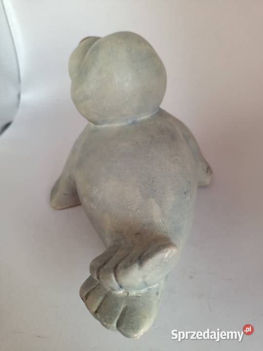 Ceramiczna figurka zwierzę morskie mors Zamość