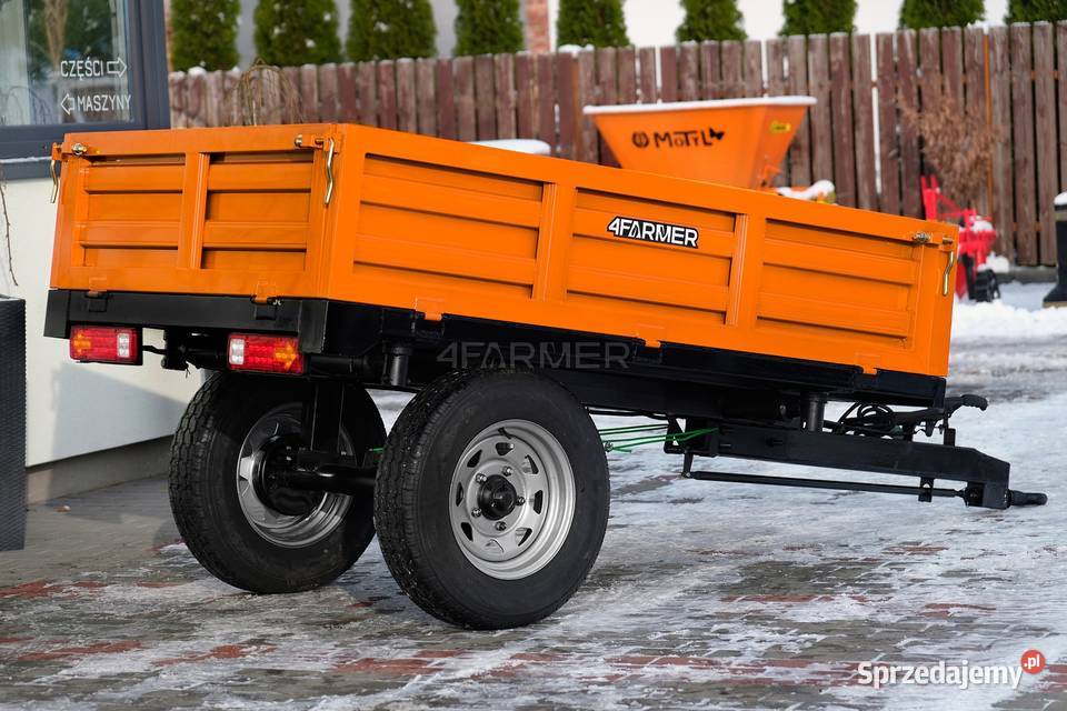 Przyczepa rolnicza jednoosiowa 15T z kiprem Tajęcina