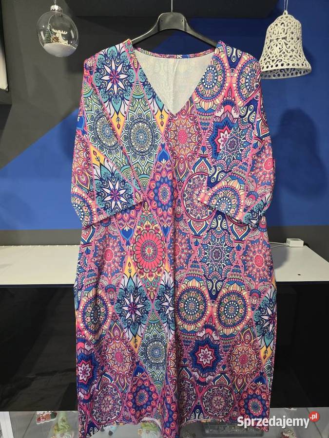 Sukienka boho mandala vintage UNI z kieszeniami Bytom