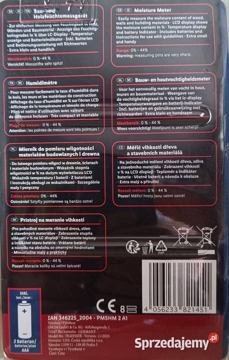 Cyfrowy miernik wilgotności materiałów Mierniki elektryczne podkarpackie Zarszyn