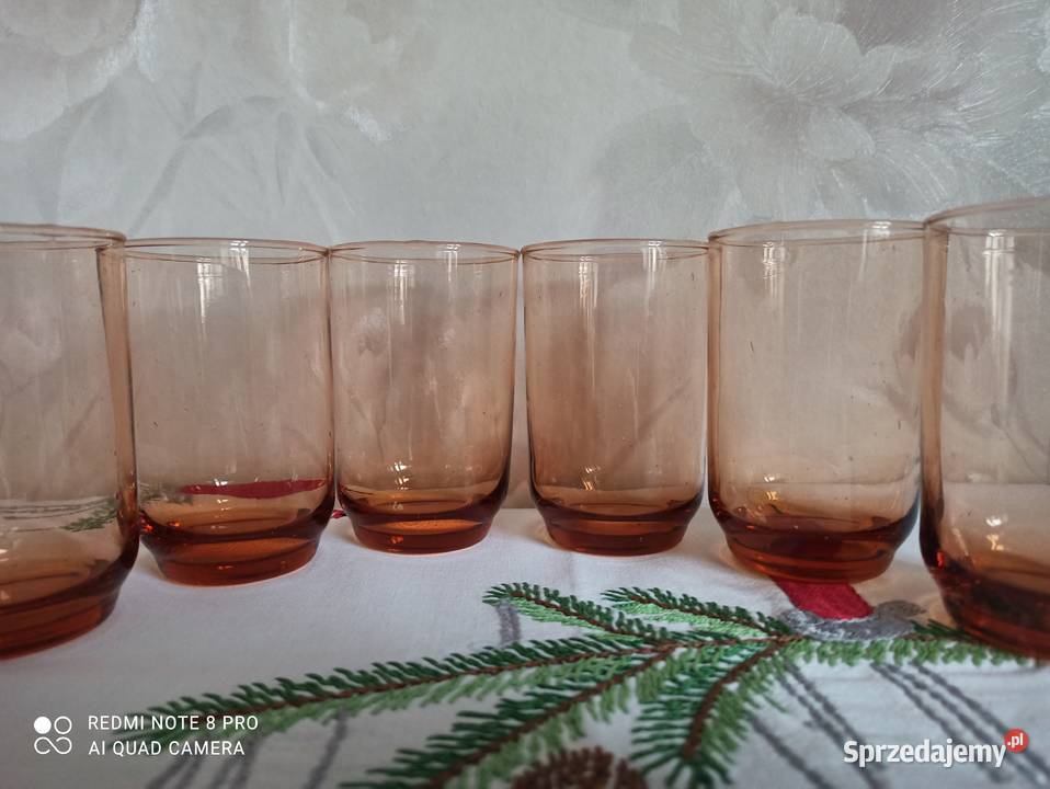 Szklanki szkło łososiowe Białystok