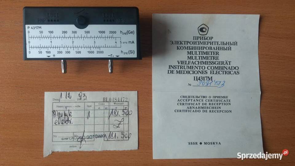 Miernik multimetr C4317M ruski radziecki Chorzów